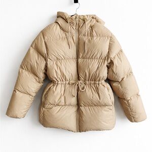 Aritzia Wilfred Beige Puffer Jacket